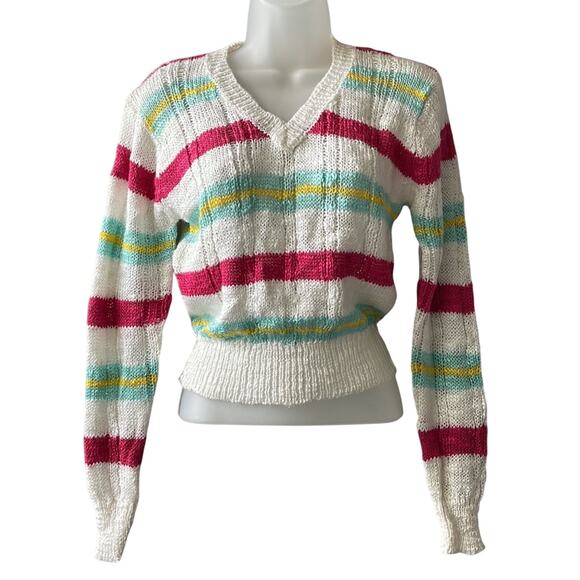 VINTAGE 1980’s Dead Stock Daisy Pour Bébé Blond Sweater Size Small - Picture 1 of 4